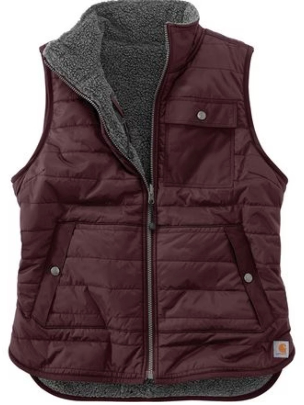 Carhartt Amoret Sherpa lined Reversible vest Womenโs Medium